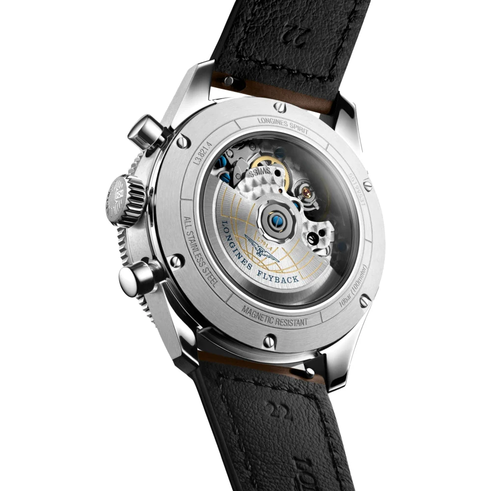 Spirit Flyback 42mm - Black on Leather Strap - Image 3