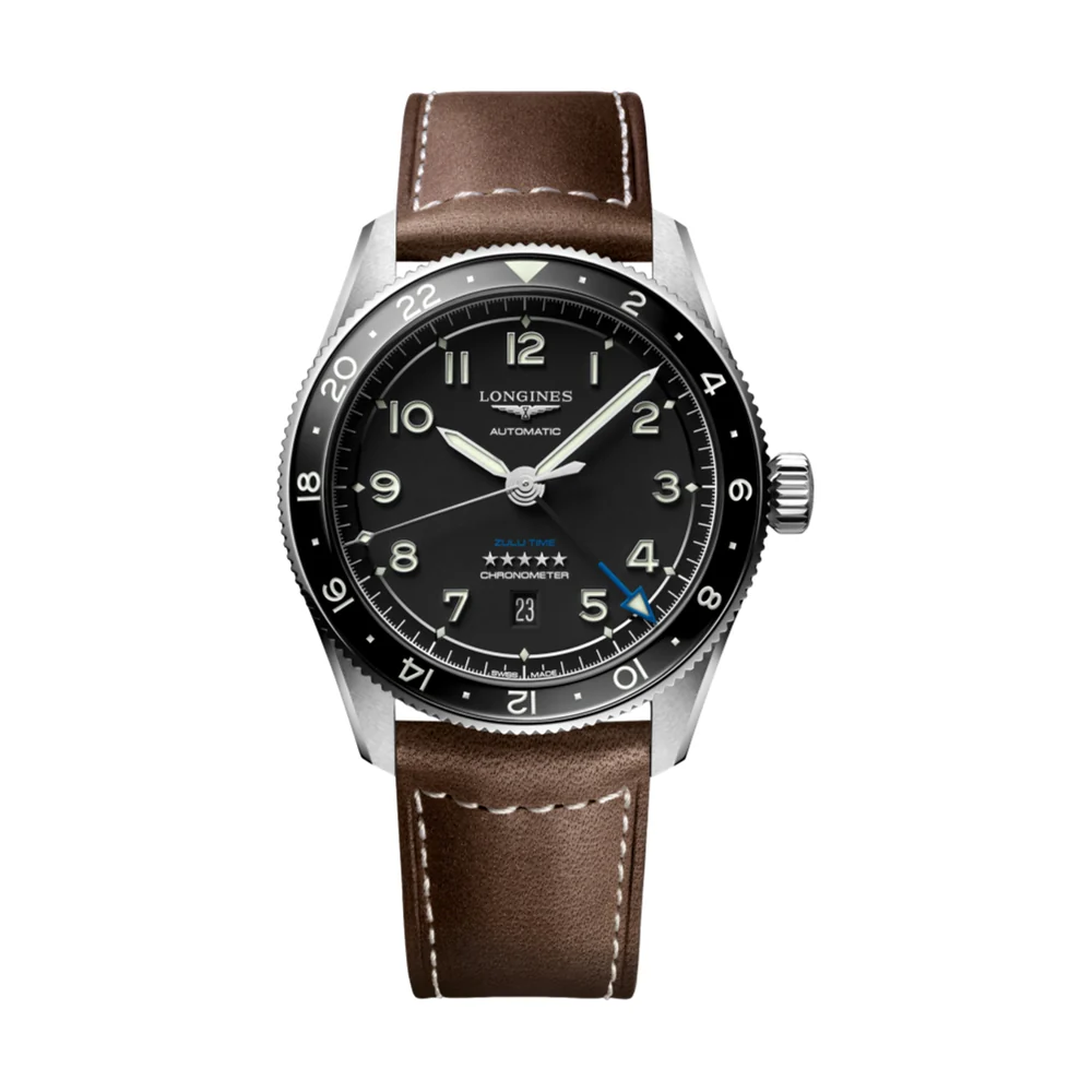 Spirit Zulu Time 42mm - Black on Leather Strap