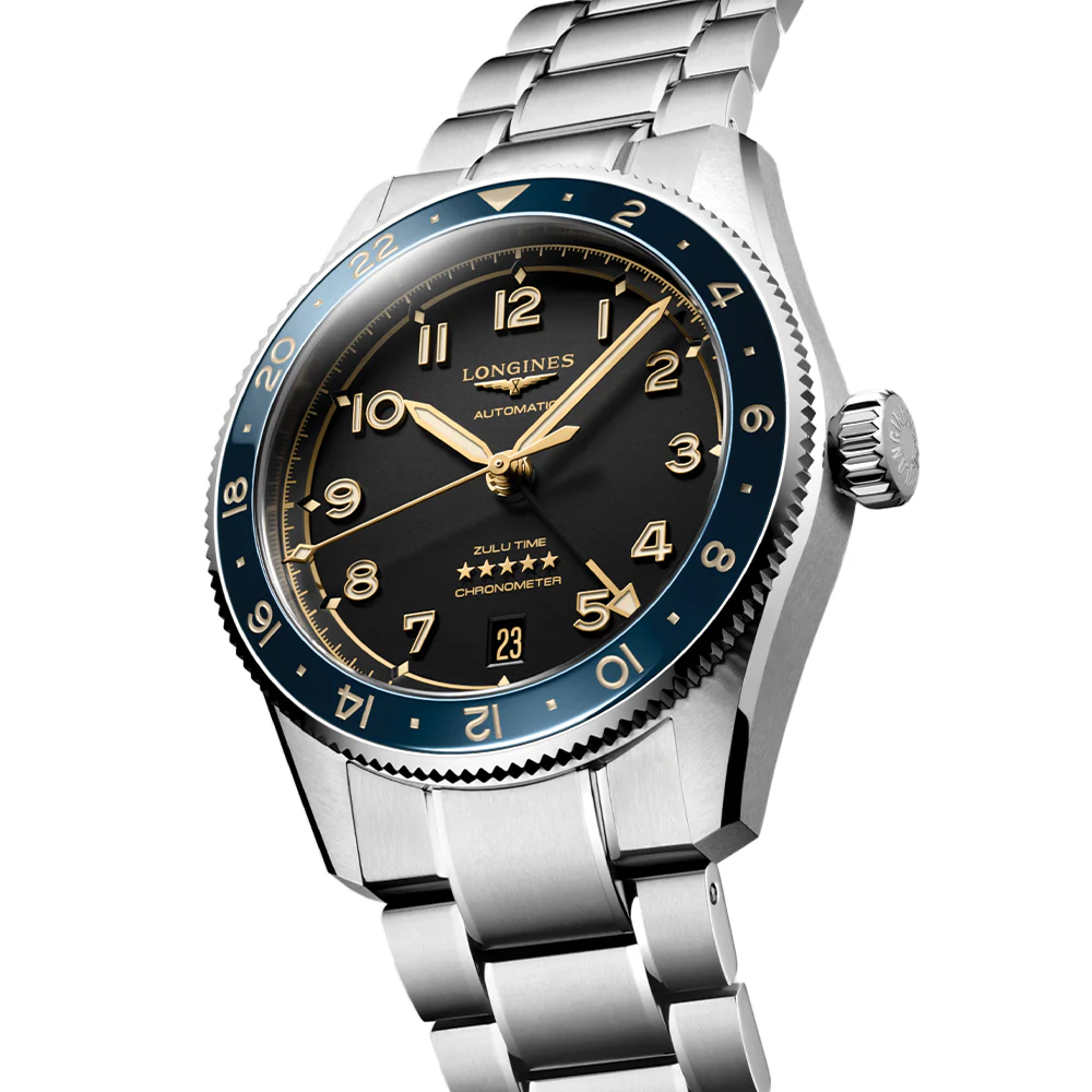 Spirit Zulu Time Blue Ceramic Bezel 39mm - Black on Bracelet - Image 2