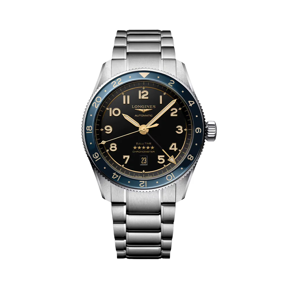 Spirit Zulu Time Blue Ceramic Bezel 42mm - Black on Bracelet