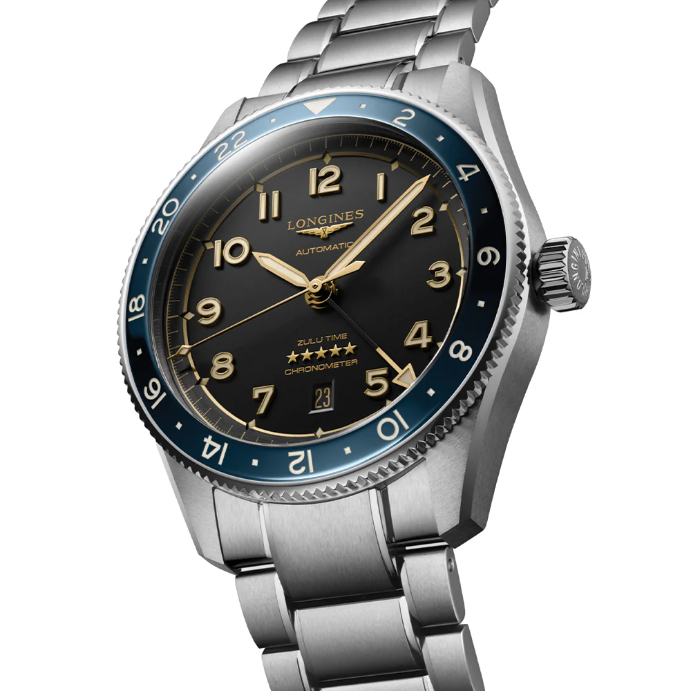 Spirit Zulu Time Blue Ceramic Bezel 42mm - Black on Bracelet - Image 2
