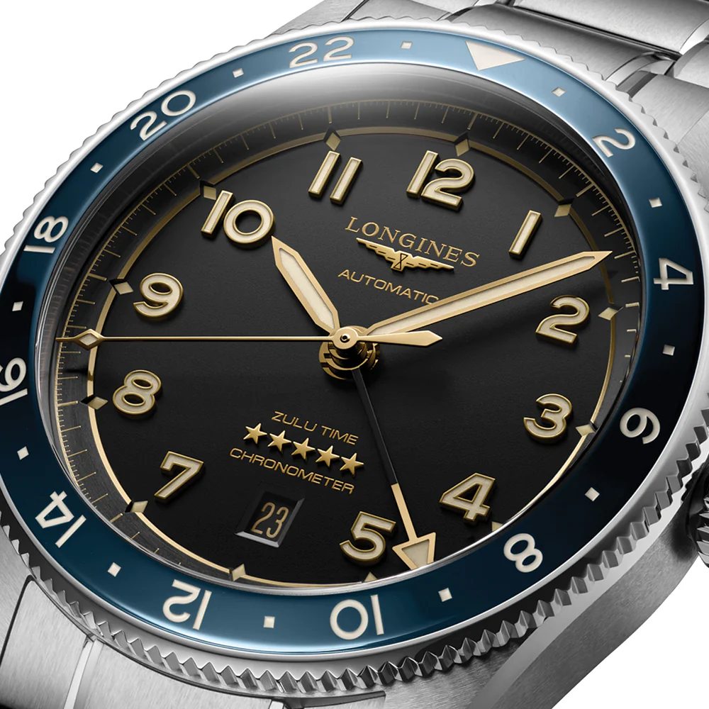 Spirit Zulu Time Blue Ceramic Bezel 42mm - Black on Bracelet - Image 3