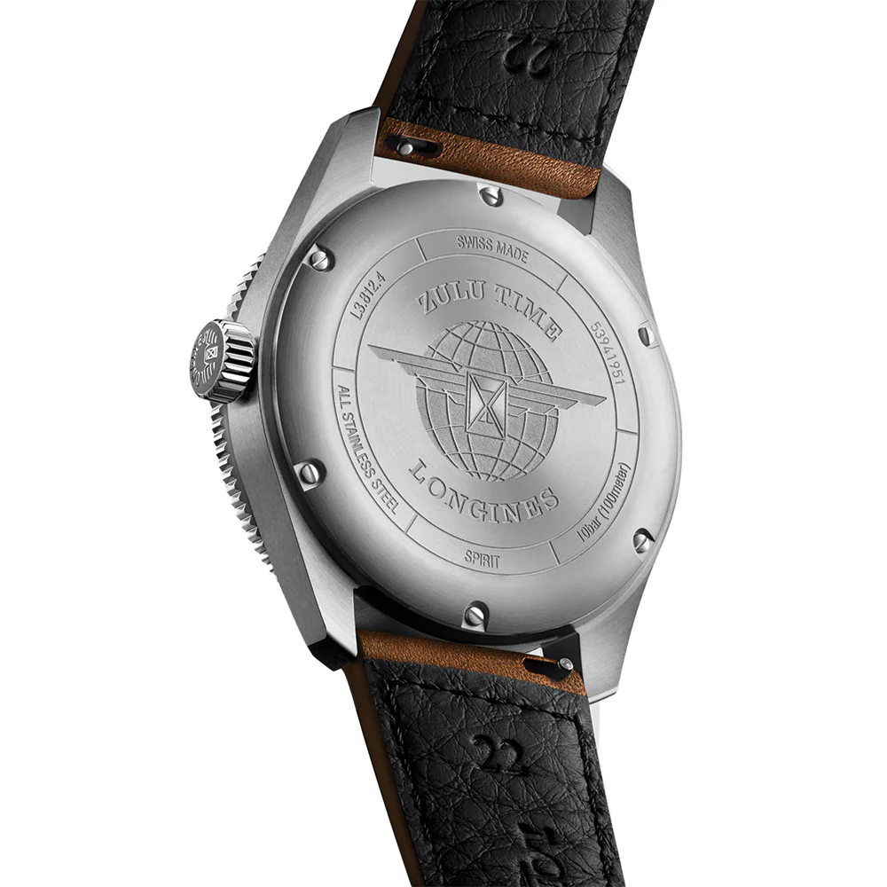 Spirit Zulu Time Green Bezel 42mm - Black on Leather Strap - Image 5
