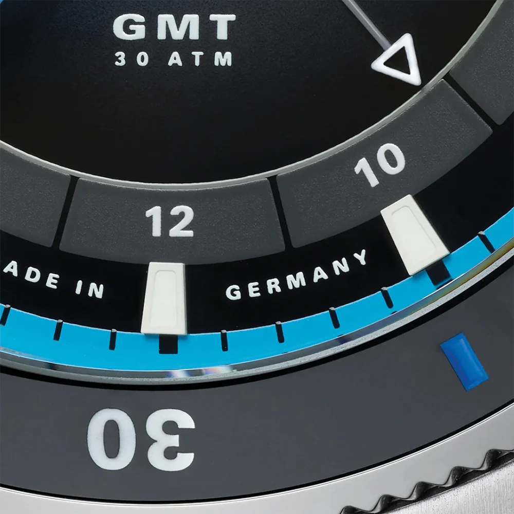 Sportivo Travel GMT 42.5mm - Black on Canvas-Rubber Strap - Image 4