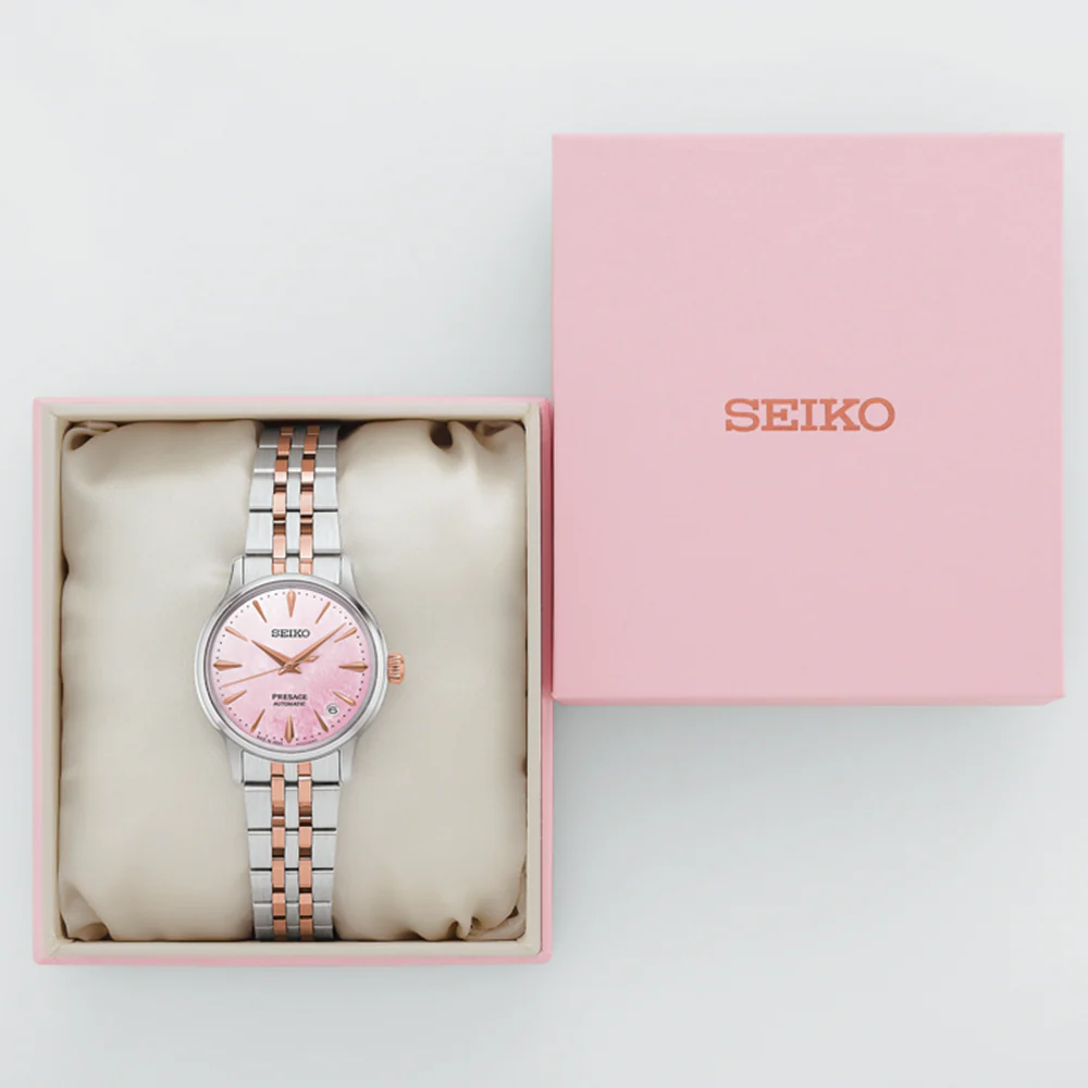 SRPM06 Presage Cocktail Time Limited Edition Rose Gold Two-Tone 34mm - Pink on Bracelet - Image 4