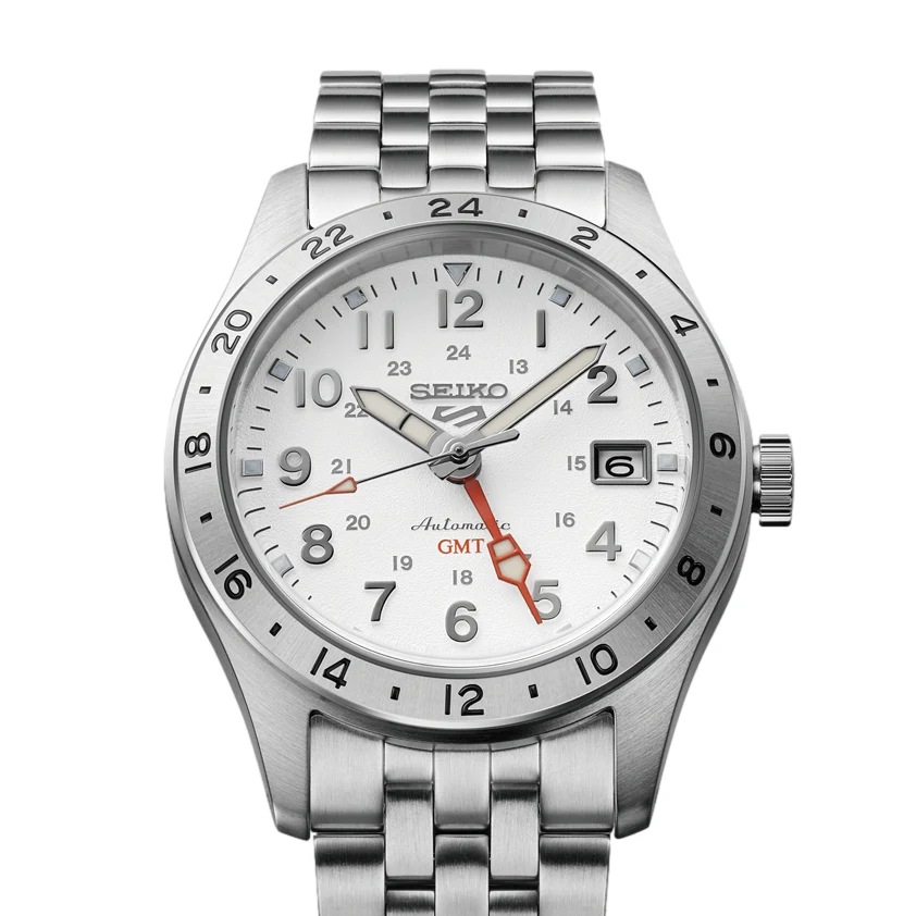 SSK059 5 Sports Field GMT 39.4mm - White on Bracelet - Image 3