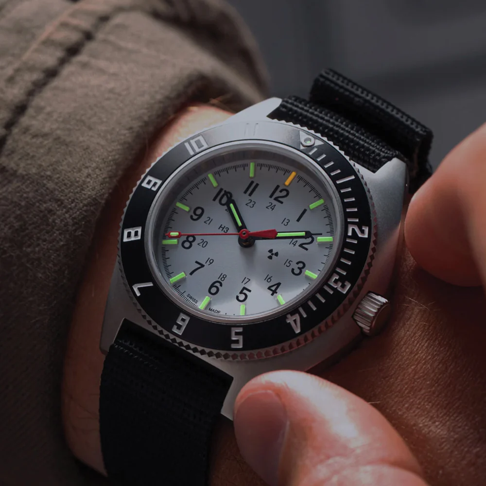 SSNAV No Date Arctic Edition 41mm - Arctic on Ballistic Nylon Strap - Image 3