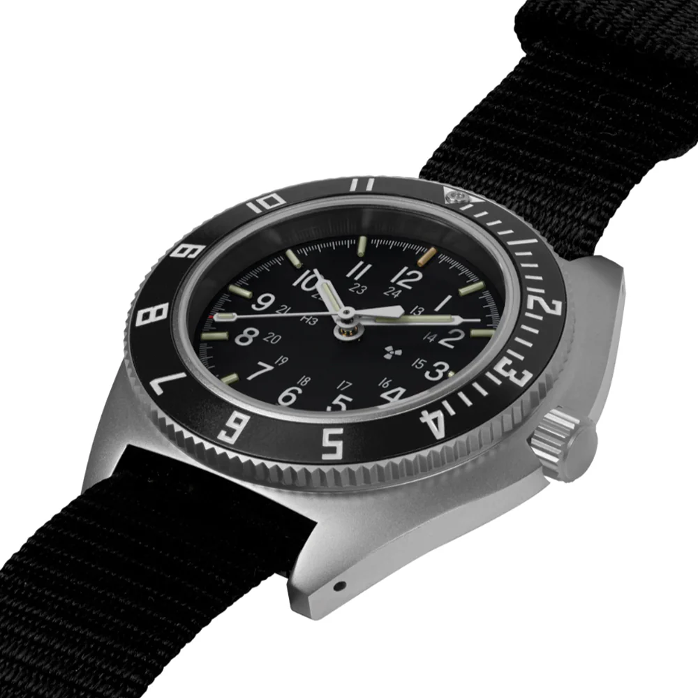 SSNAV No Date 41mm - Black on Ballistic Nylon Strap - Image 3