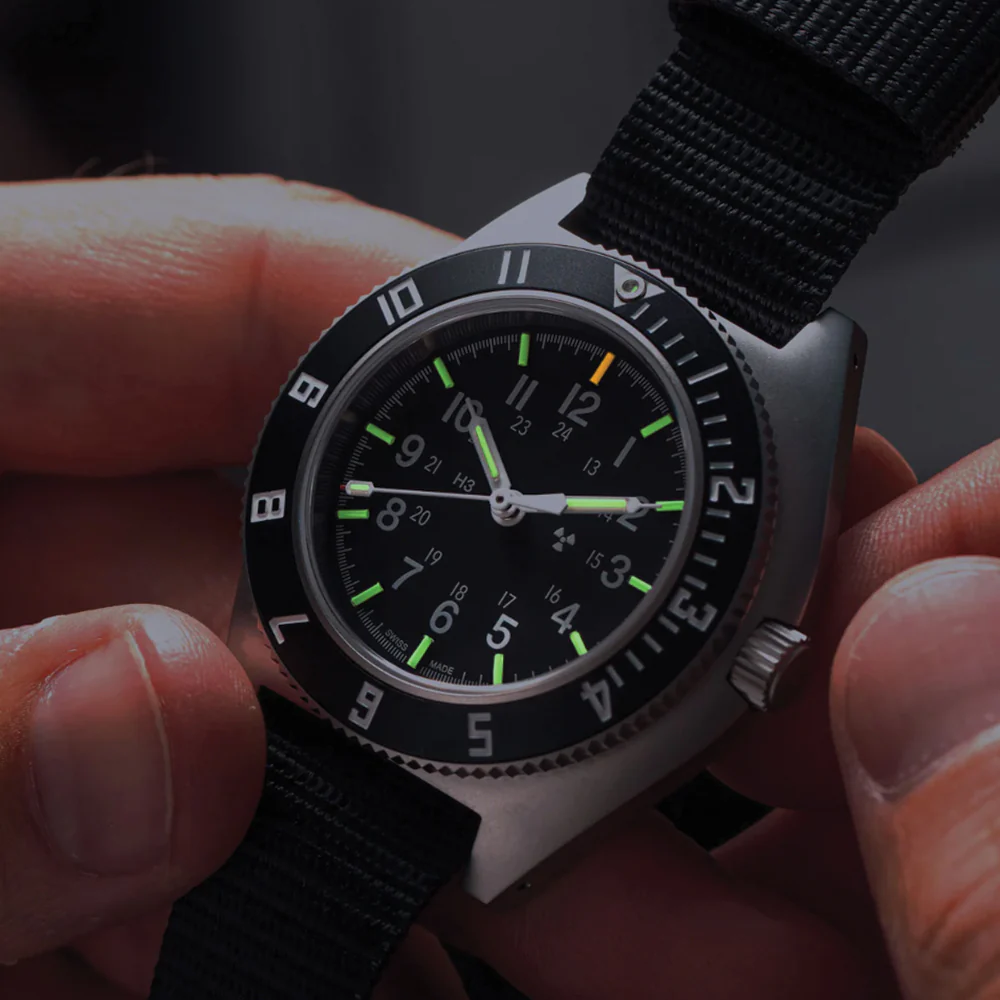 SSNAV No Date 41mm - Black on Ballistic Nylon Strap - Image 5