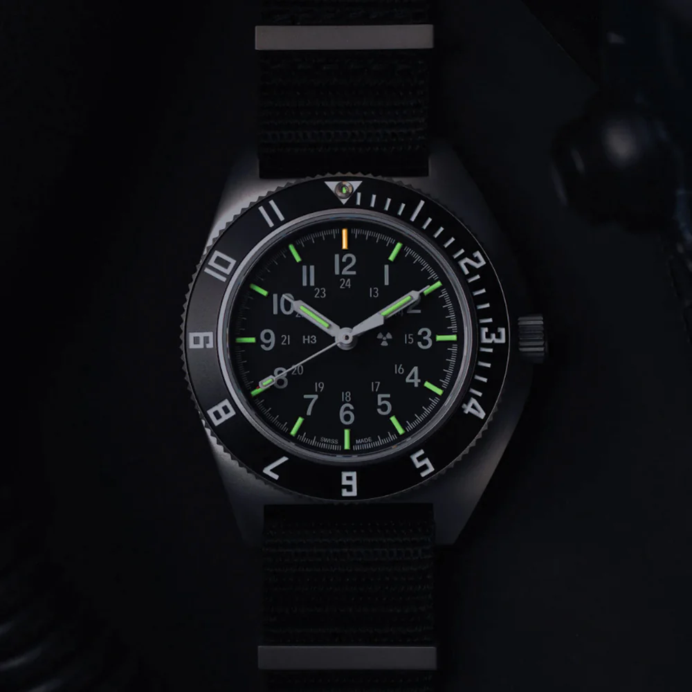 SSNAV No Date 41mm - Black on Nylon Defense Standard Strap - Image 2