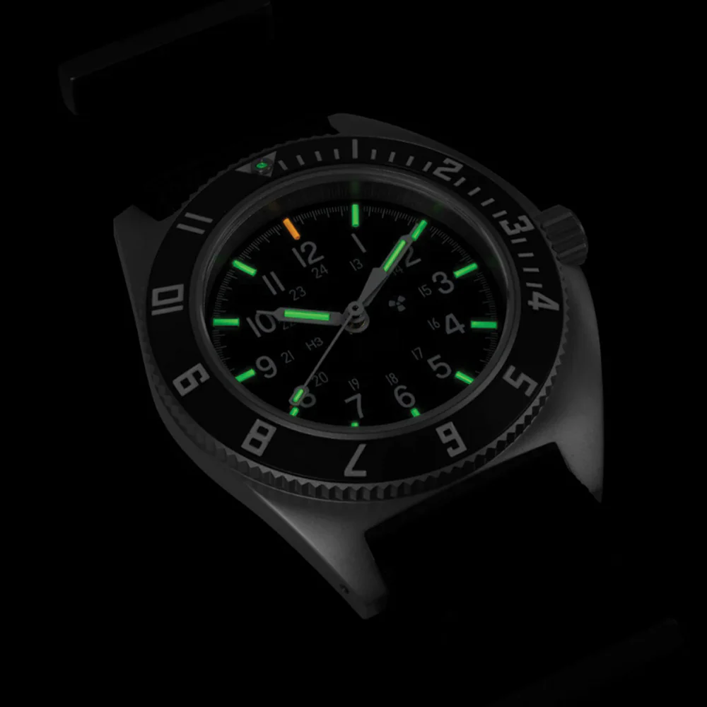 SSNAV No Date 41mm - Black on Nylon Defense Standard Strap - Image 5