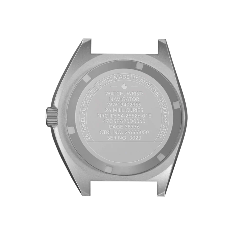 SSNAV No Date 41mm - Black on Nylon Defense Standard Strap - Image 7