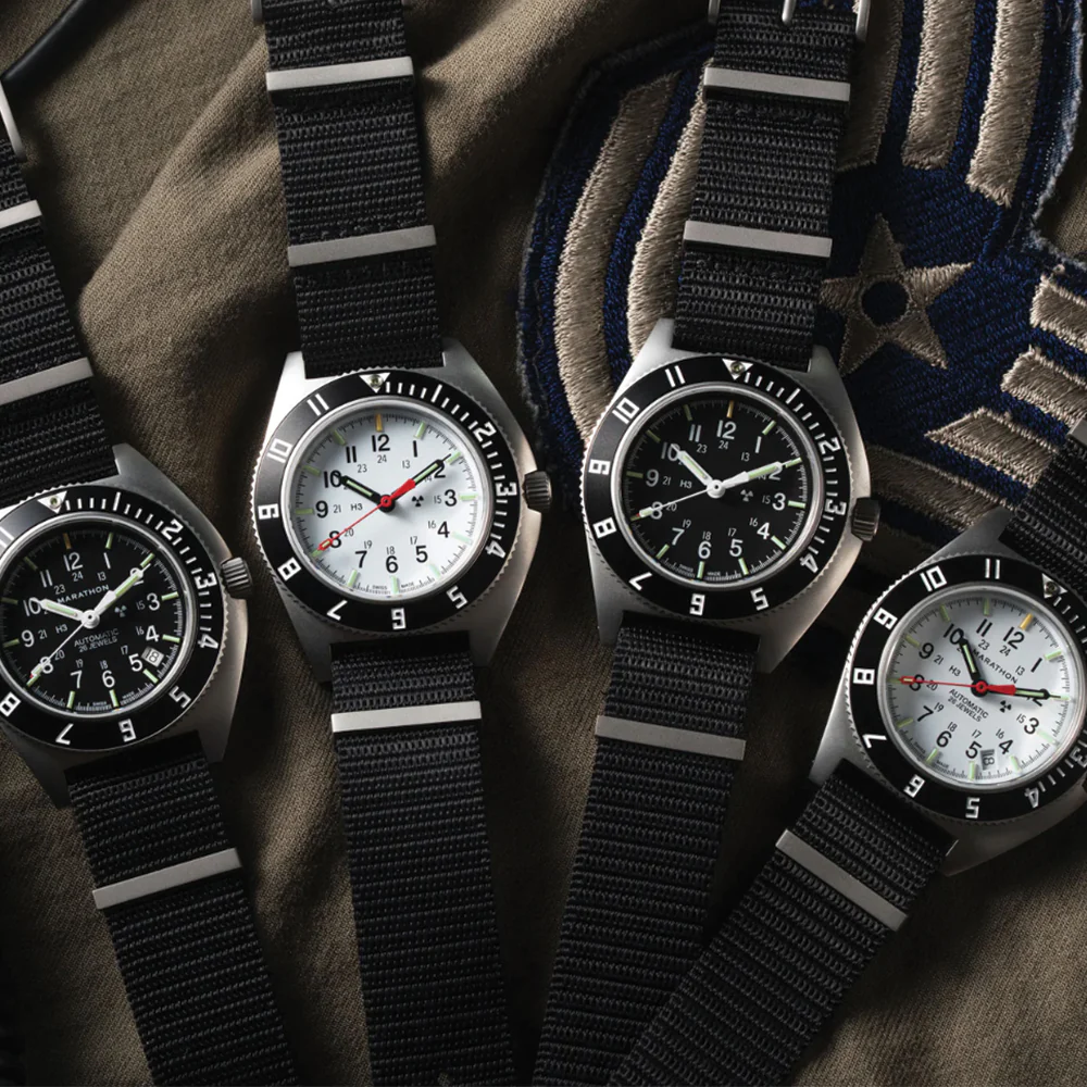 SSNAV No Date 41mm - Black on Nylon Defense Standard Strap - Image 8