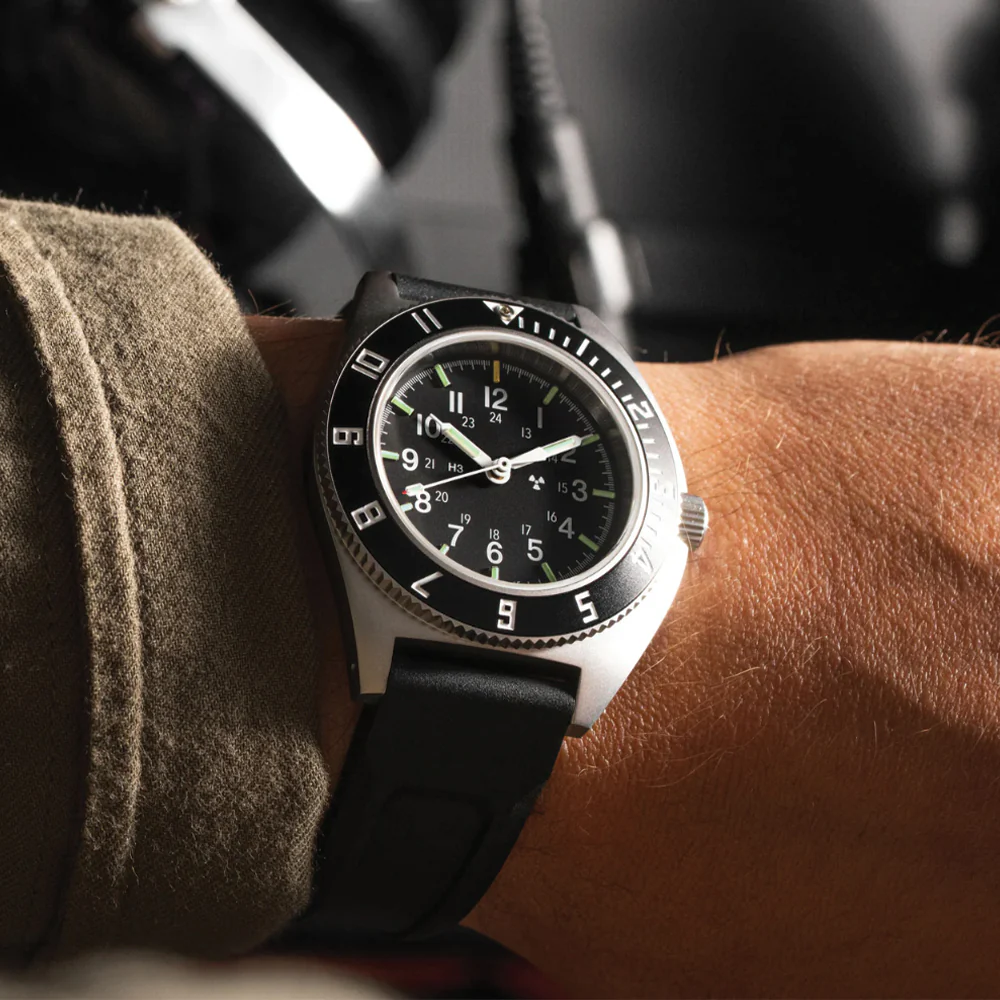 SSNAV No Date 41mm - Black on Rubber Strap - Image 6