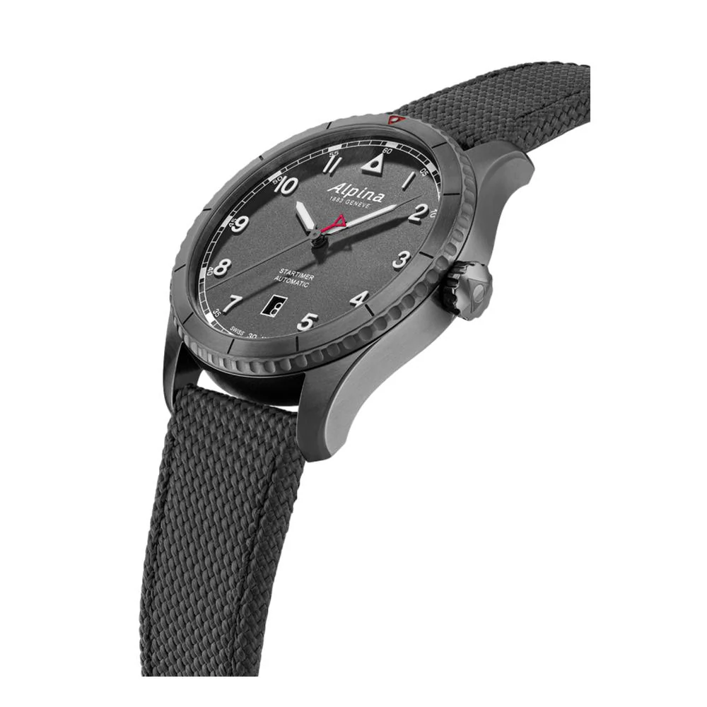 Startimer Pilot Automatic Black PVD 41mm - Grey on Rubber Strap - Image 2