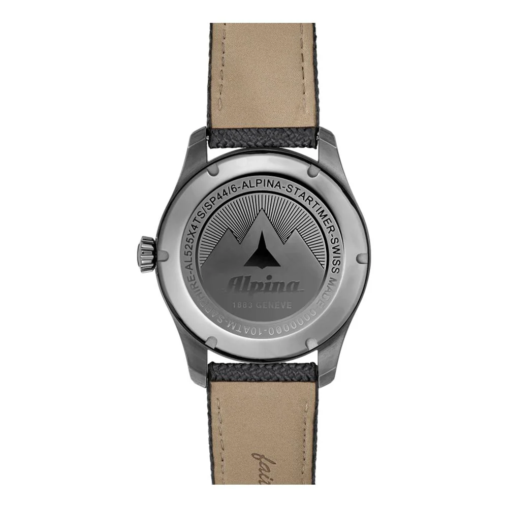 Startimer Pilot Automatic Black PVD 41mm - Grey on Rubber Strap - Image 3