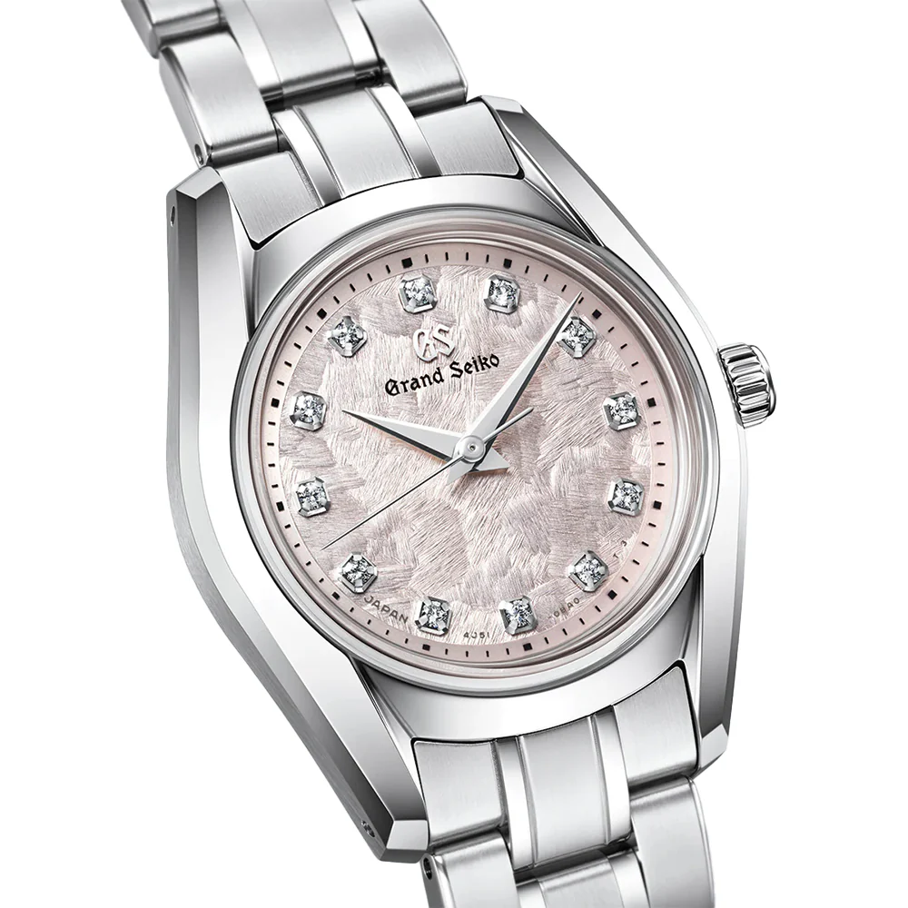 STGF387 “Hana-Ikada" Ladies Heritage with Diamonds 26mm - Pink on Bracelet - Image 3