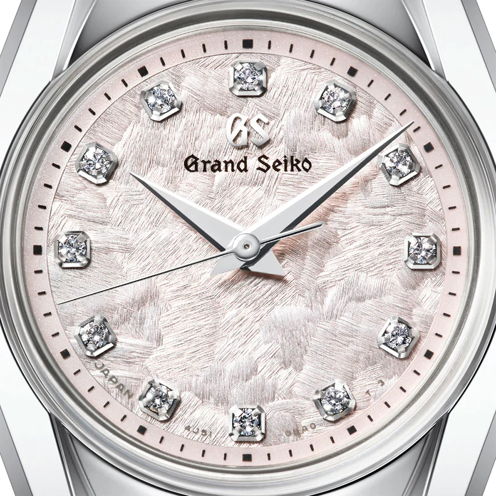 STGF387 “Hana-Ikada" Ladies Heritage with Diamonds 26mm - Pink on Bracelet - Image 4