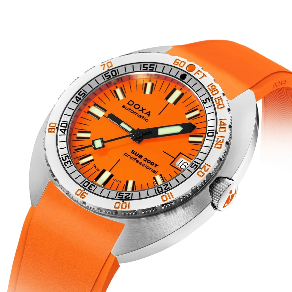 SUB 200T Professional 39mm - Orange on Rubber Strap - Image 2