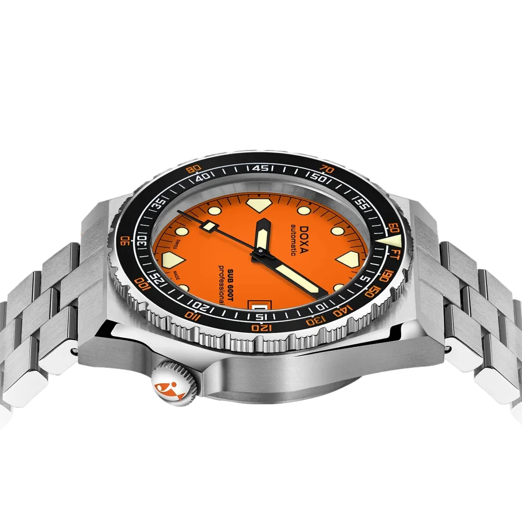 SUB 600T Professional Ceramic Bezel 40mm - Orange on Bracelet - Image 3