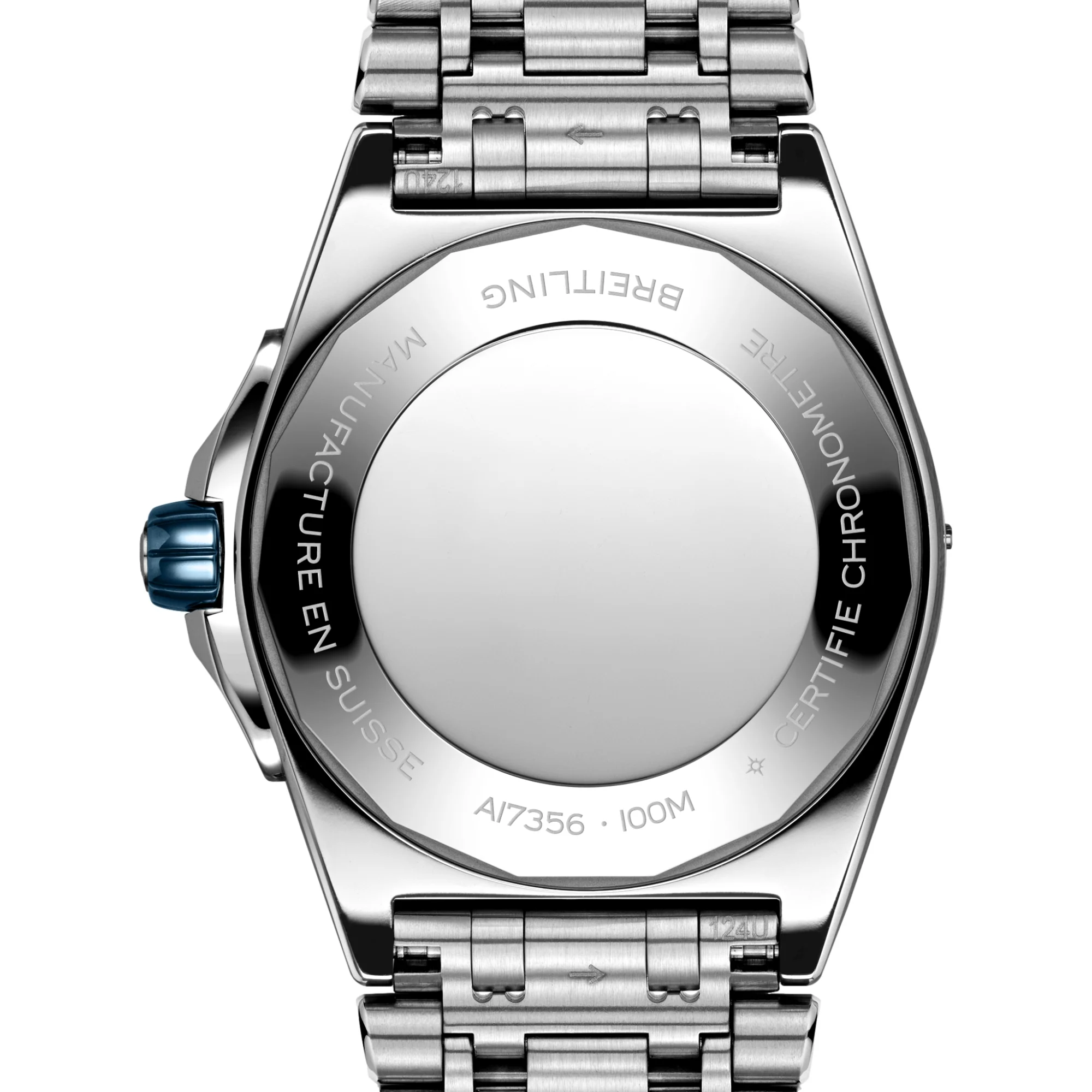 Super Chronomat Automatic 38mm - Blue with Diamonds on Bracelet - Image 4