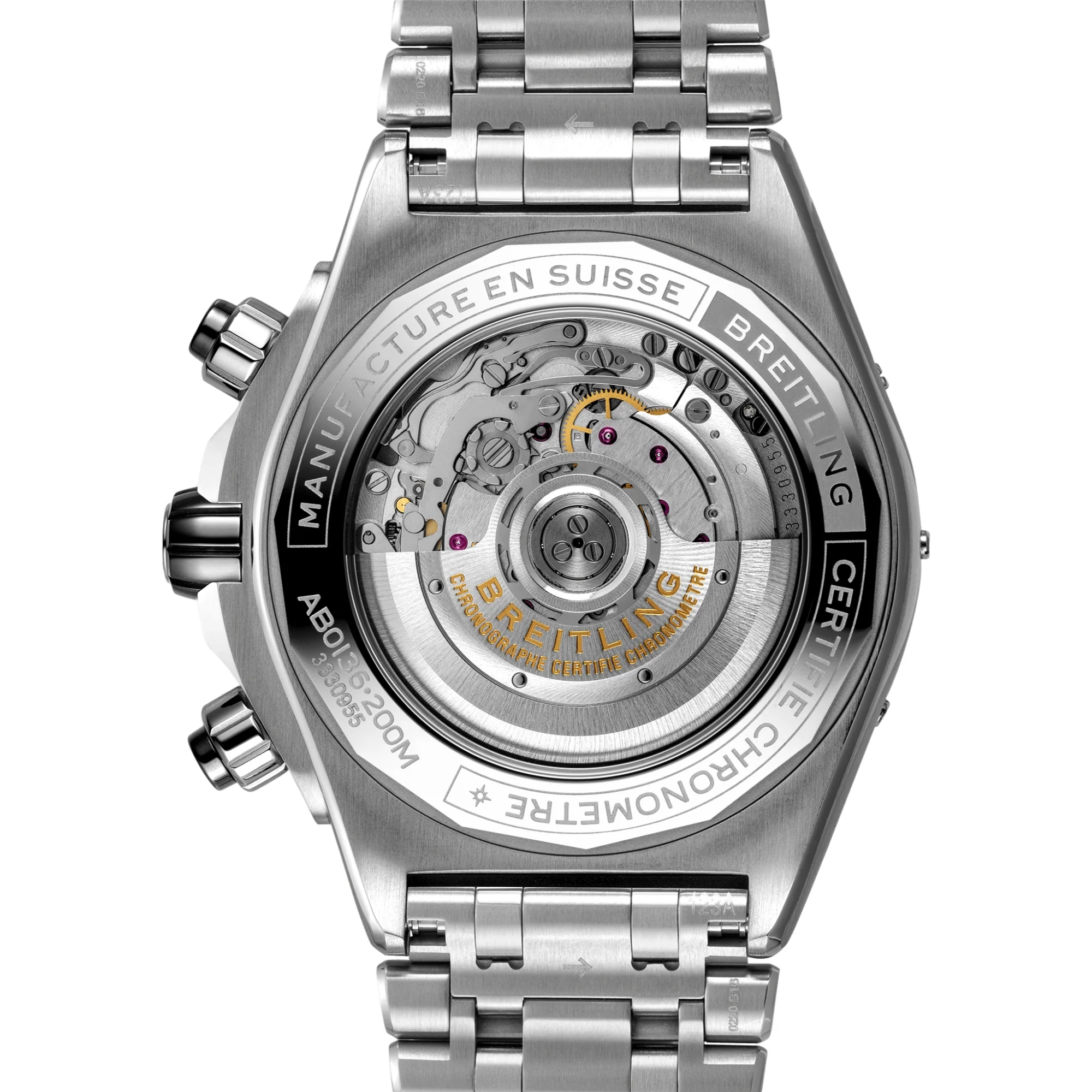 Super Chronomat B01 44mm - Black on Stainless Steel - Image 4