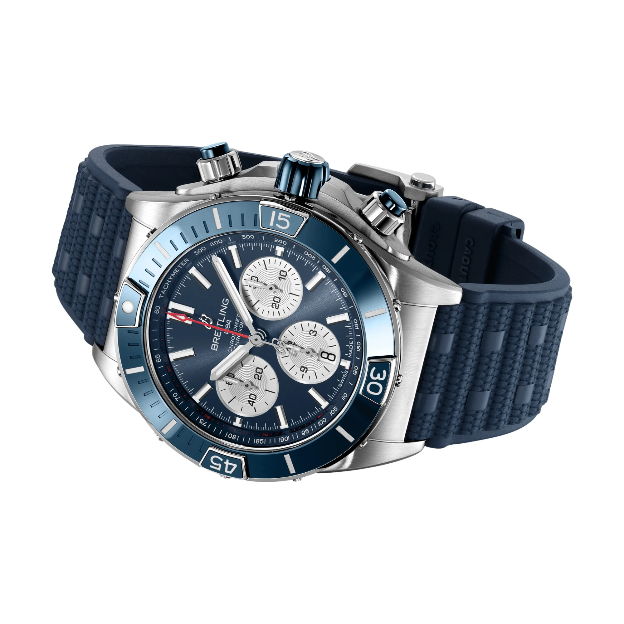 Super Chronomat B01 44mm - Blue on Rubber Strap - Image 3
