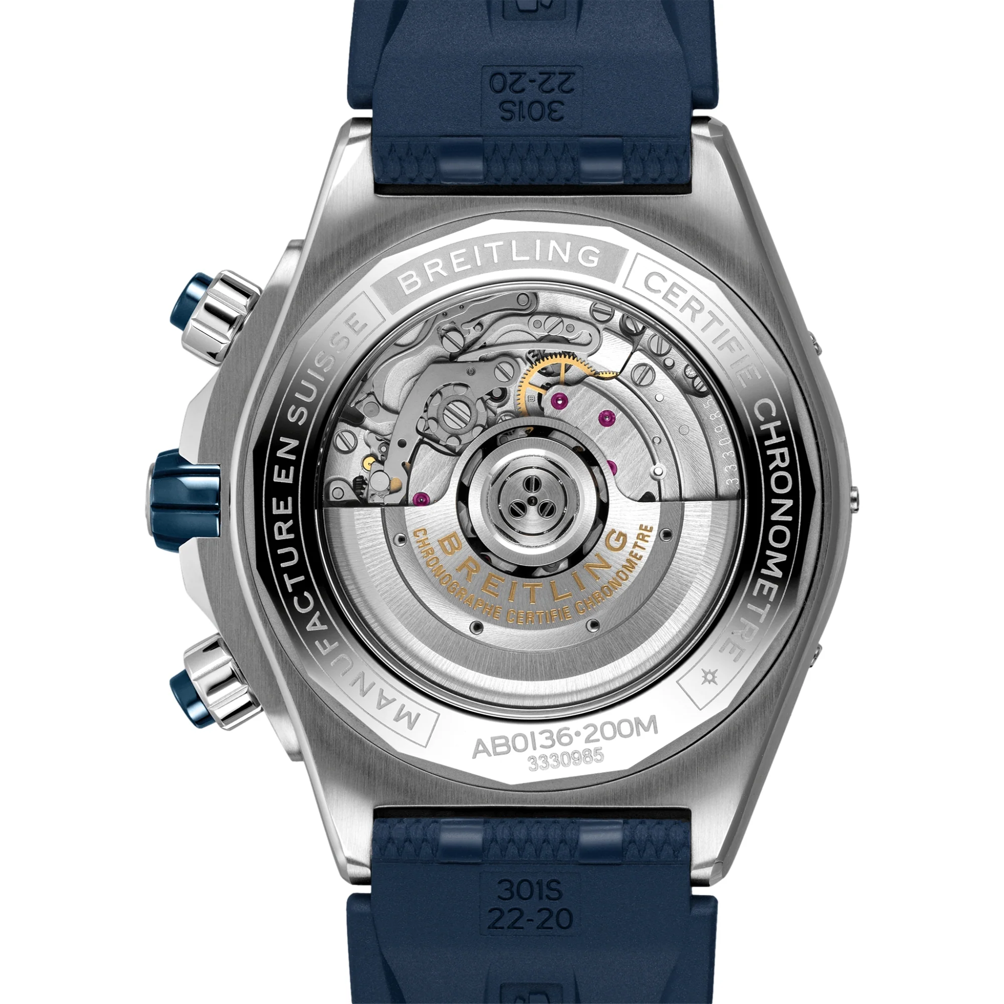 Super Chronomat B01 44mm - Blue on Rubber Strap - Image 4