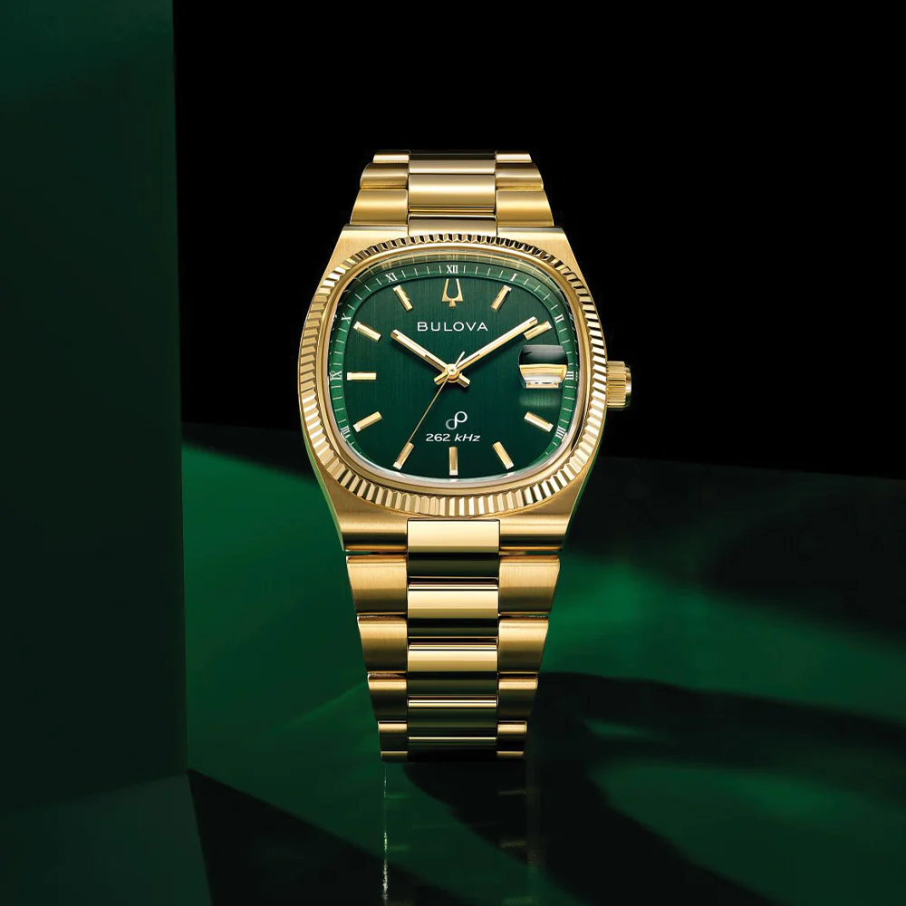 Super Seville High Precision Quartz Gold-Tone 37.5mm - Green on Bracelet - Image 2