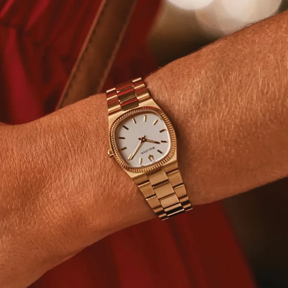 Super Seville Mini Gold-Tone 25mm - Silver-White on Bracelet - Image 2
