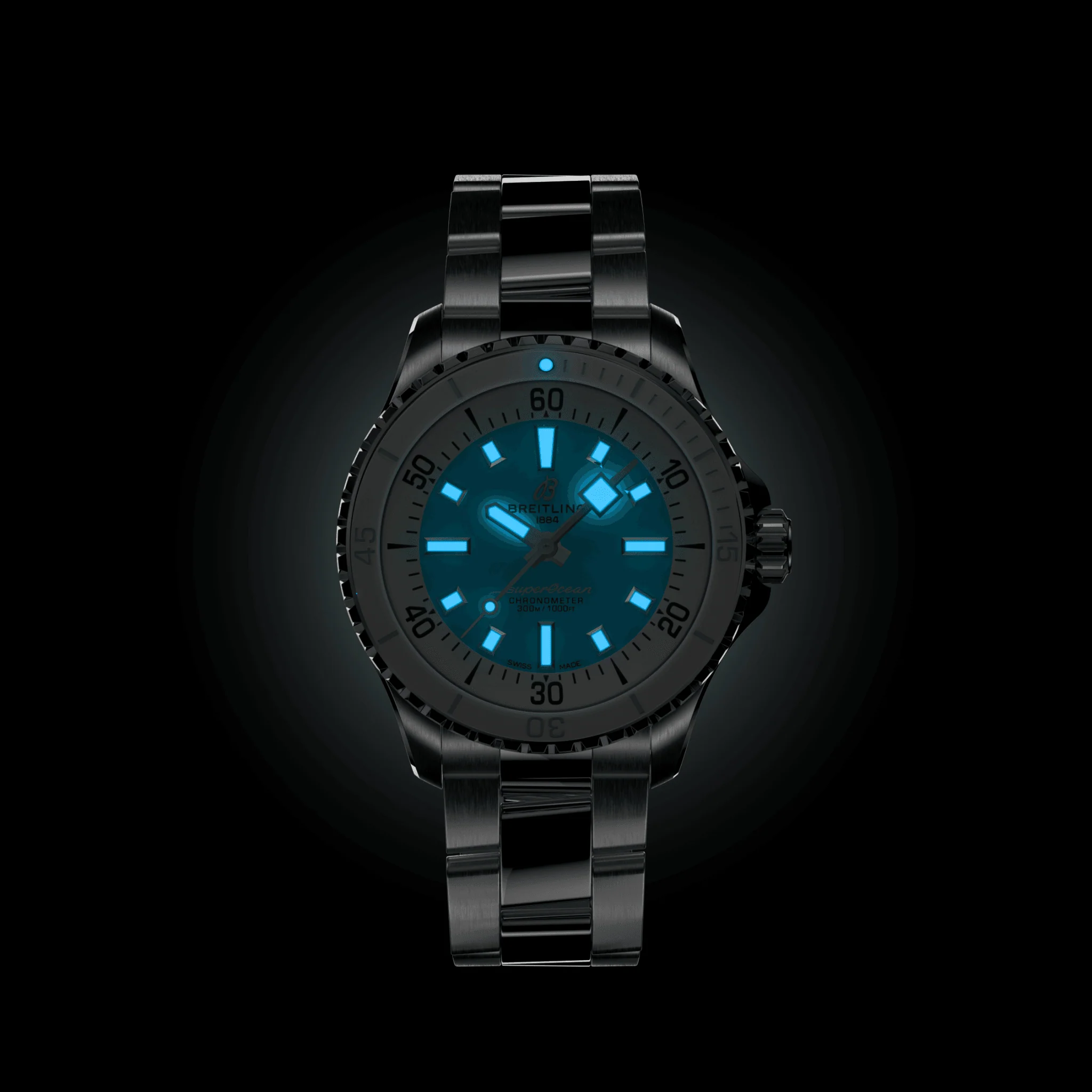Superocean Automatic 36mm - Turquoise on Bracelet - Image 6