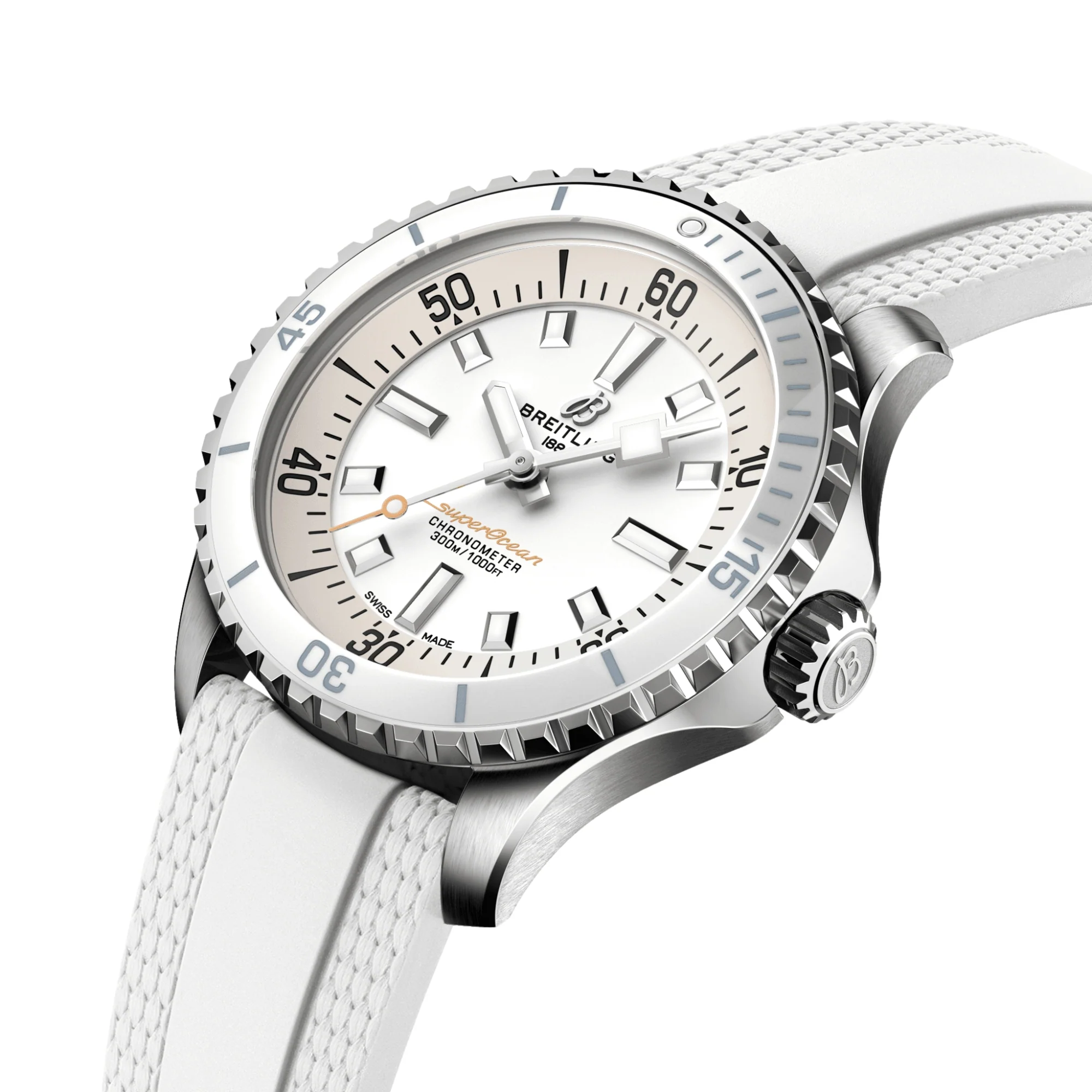 Superocean Automatic 36mm - White on Rubber Strap - Image 2