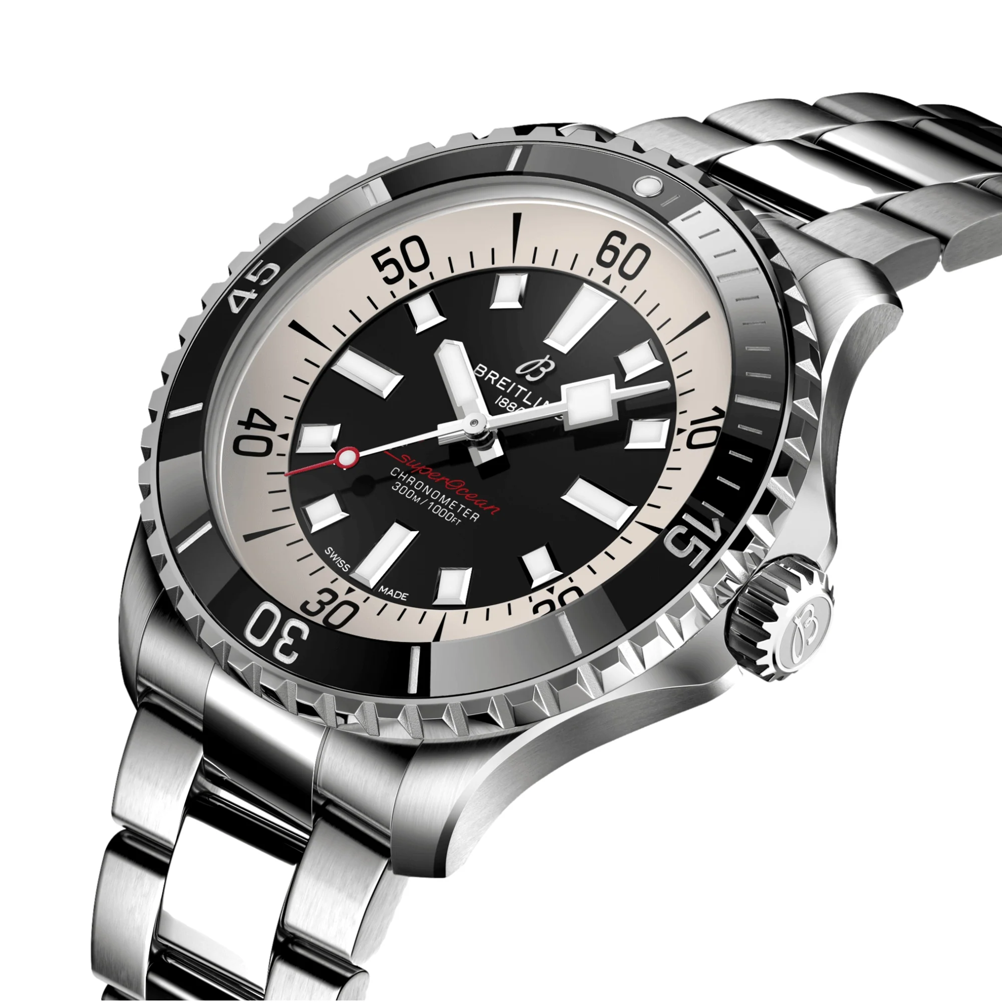 Superocean Automatic 44mm - Black on Bracelet - Image 2
