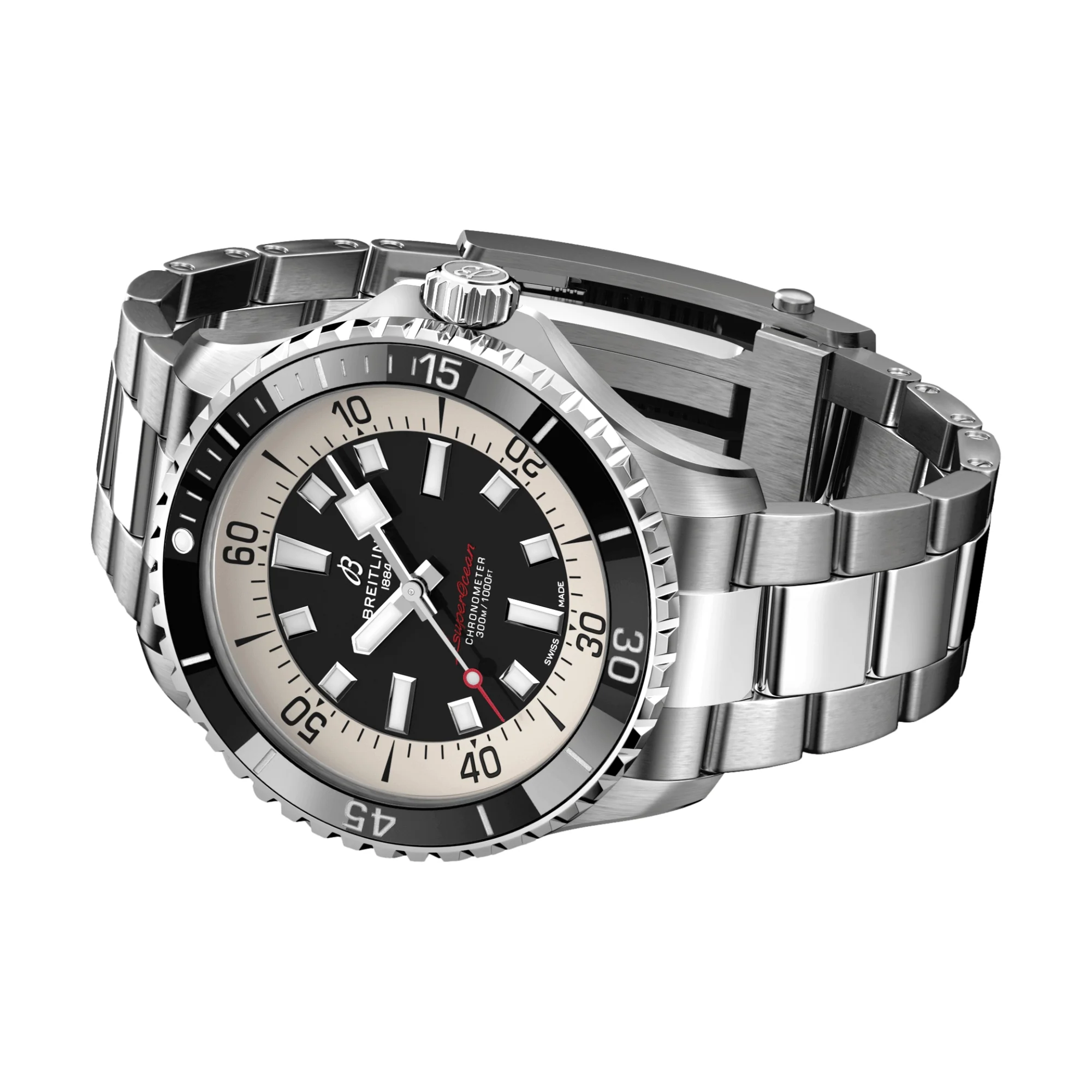 Superocean Automatic 44mm - Black on Bracelet - Image 3