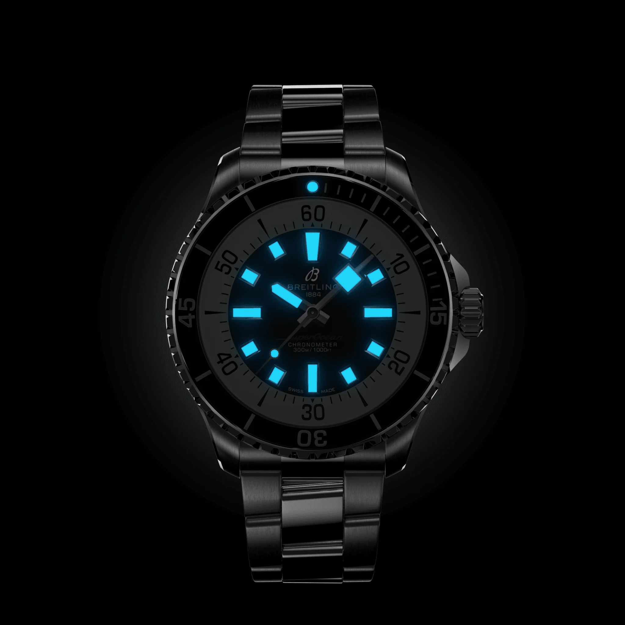 Superocean Automatic 44mm - Black on Bracelet - Image 6