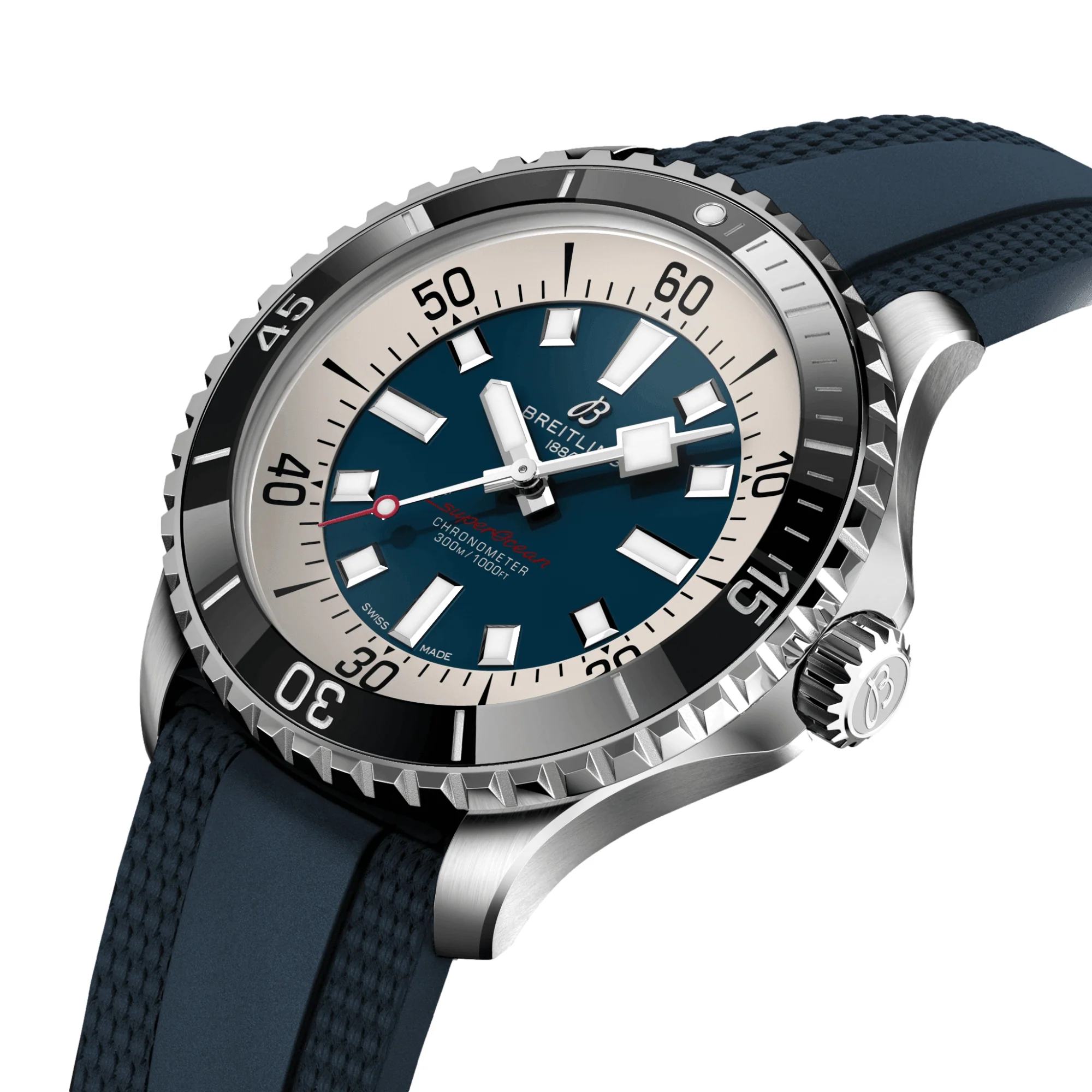 Superocean Automatic 44mm - Blue on Rubber Strap - Image 2