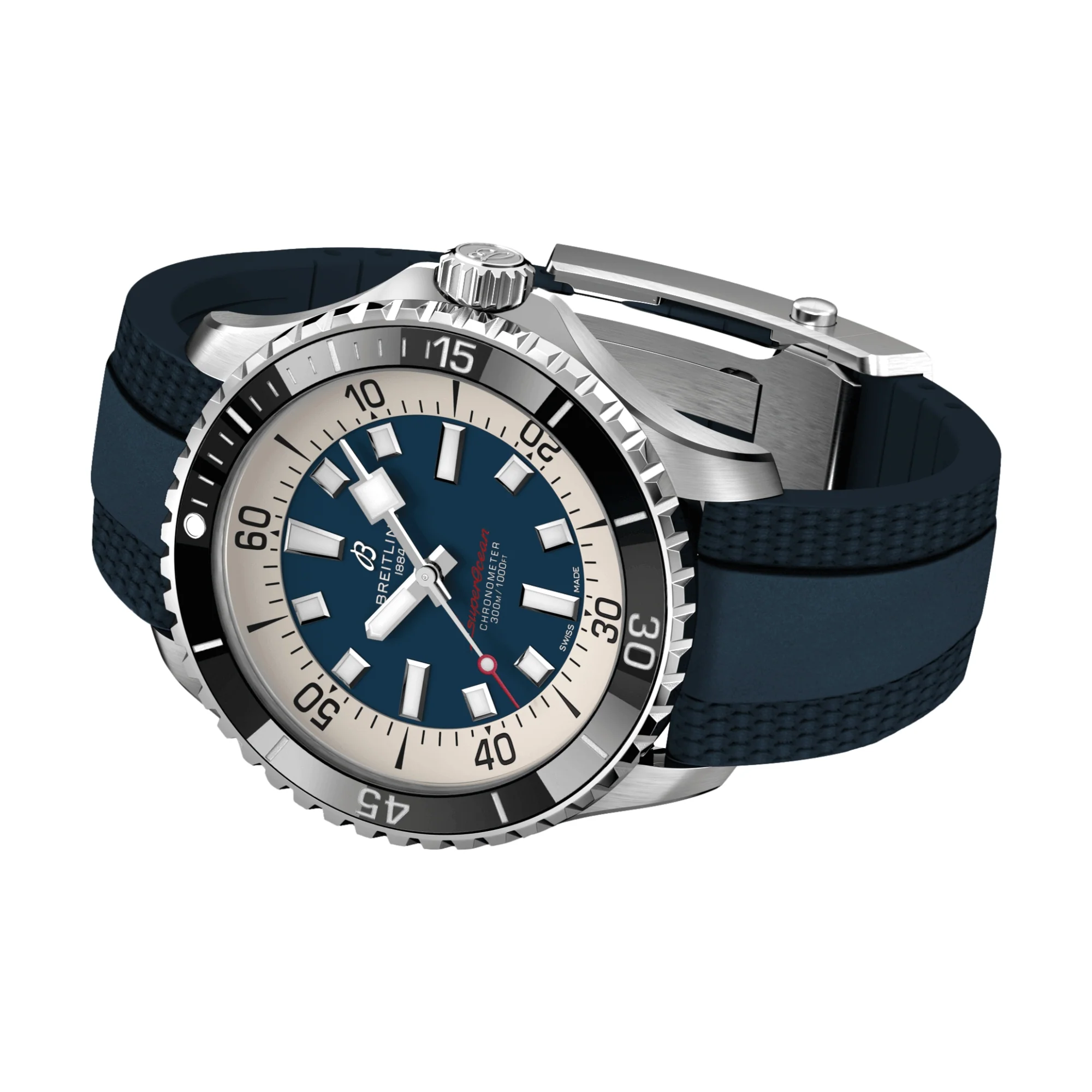 Superocean Automatic 44mm - Blue on Rubber Strap - Image 3