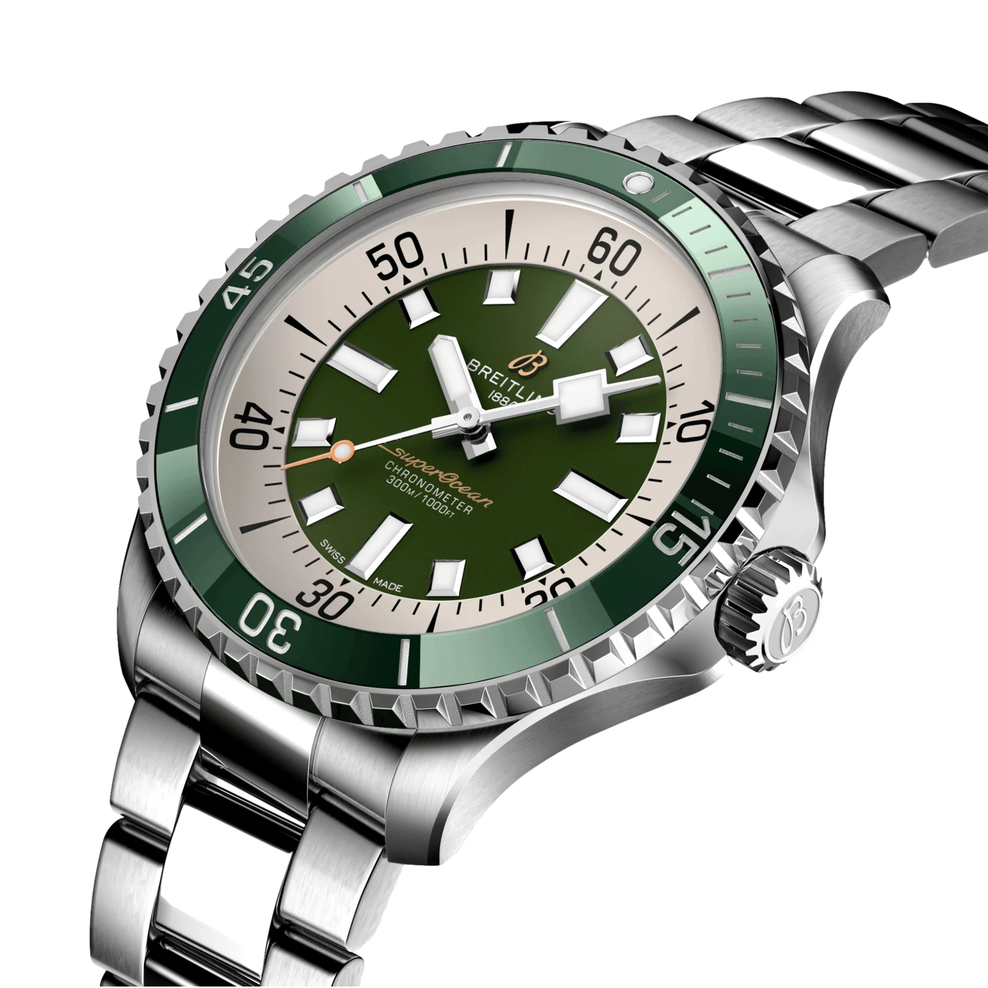 Superocean Automatic 44mm - Green on Bracelet - Image 2