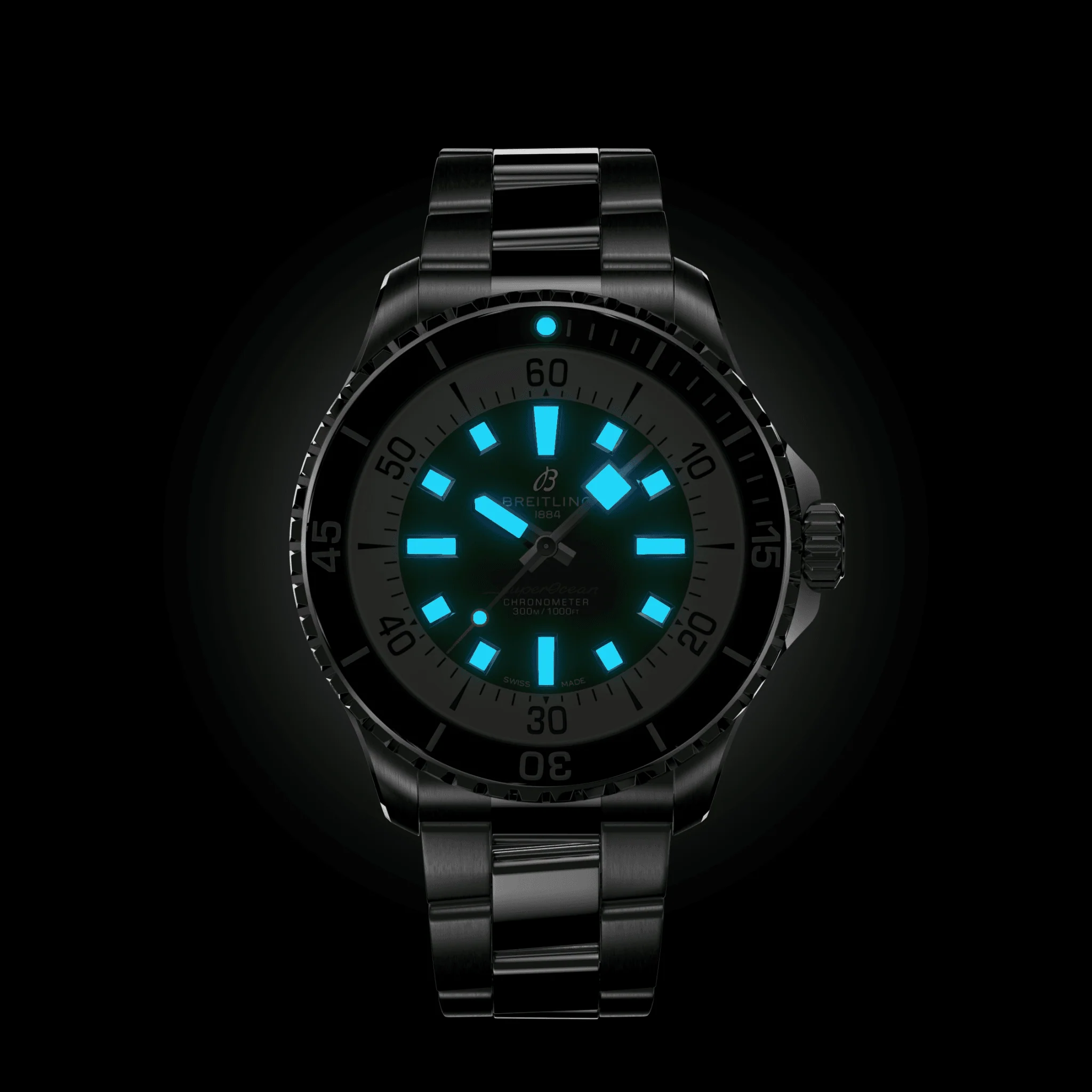 Superocean Automatic 44mm - Green on Bracelet - Image 5