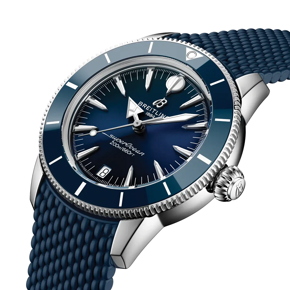 Superocean Heritage Automatic 36mm - Blue on Rubber Strap - Image 3
