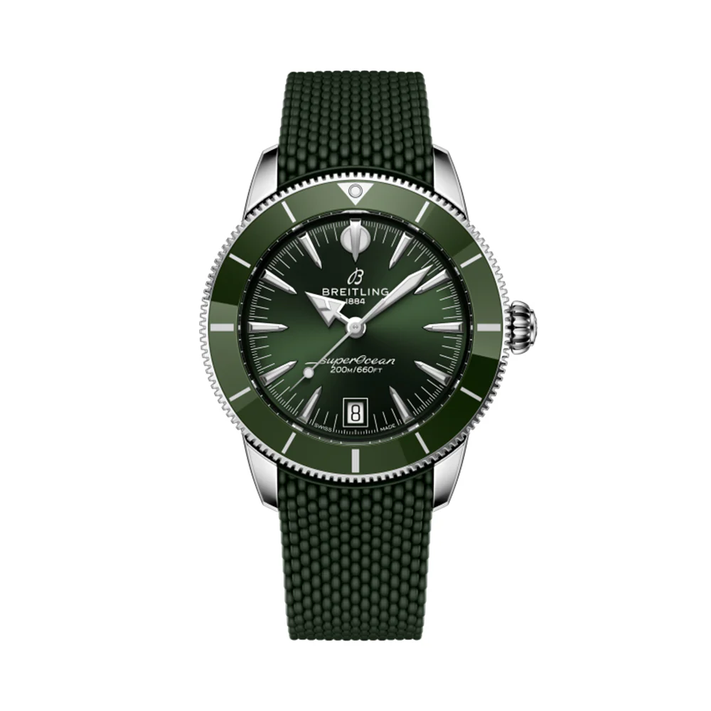 Superocean Heritage B31 Automatic 40mm - Green on Rubber Strap