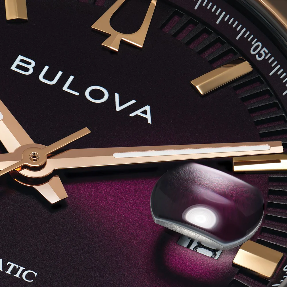 Classic Surveyor Automatic Rose Gold 39mm - Aubergine Purple on Bracelet - Image 3