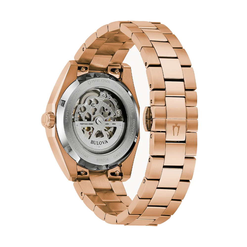 Classic Surveyor Automatic Rose Gold 39mm - Aubergine Purple on Bracelet - Image 4