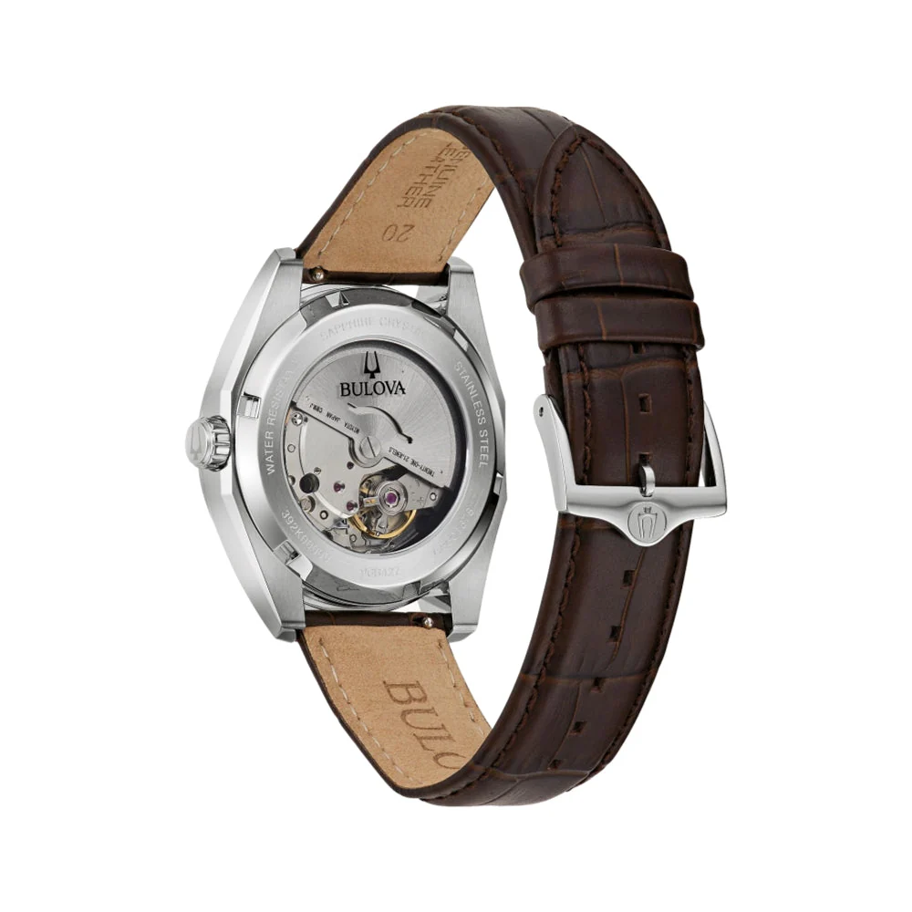 Surveyor 39mm - Green on Leather Strap - Image 2