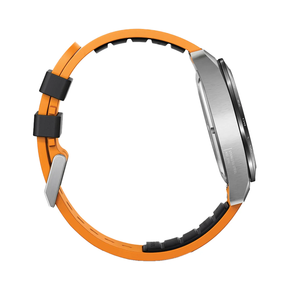 Swiss Army Chrono Quartz 42mm - Black on Black and Orange Rubber Strap - Image 5
