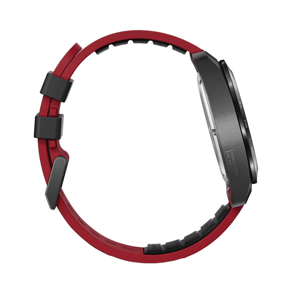 Swiss Army Chrono Quartz 42mm - Black on Black and Red Rubber Strap - Image 5