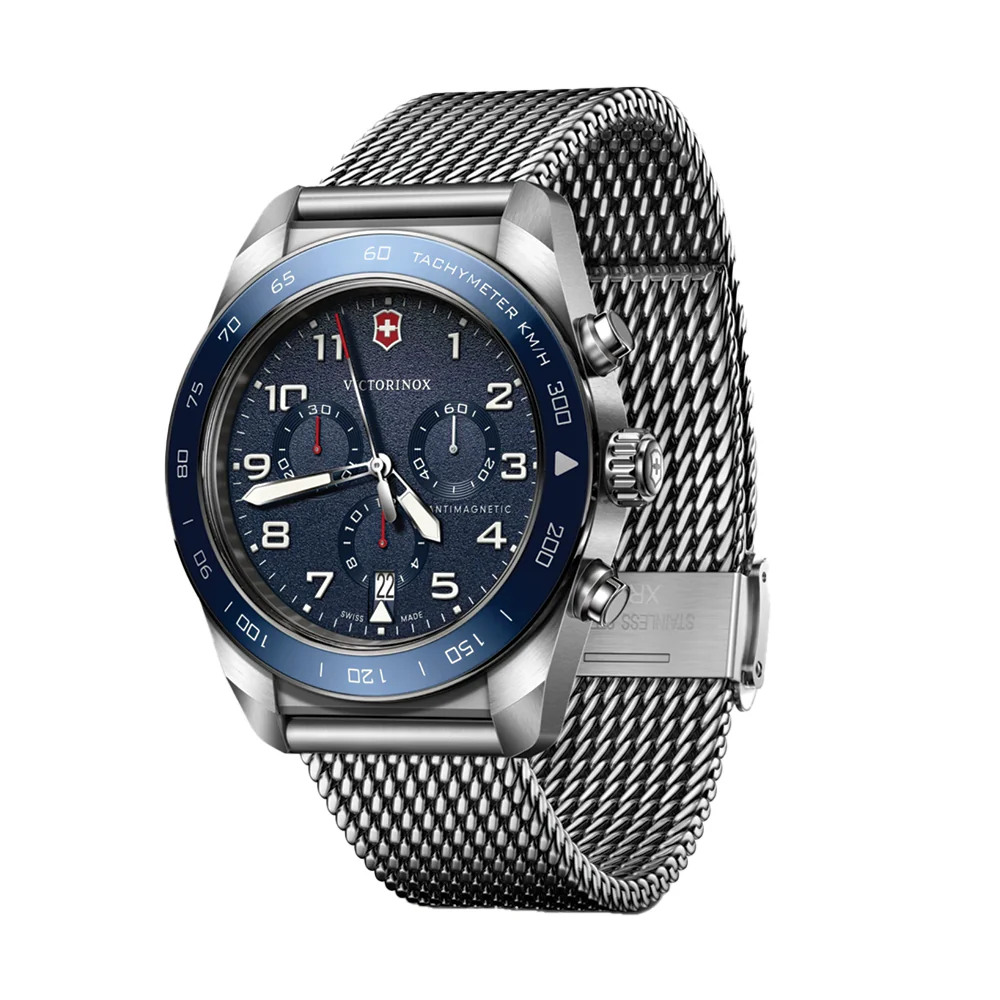 Swiss Army Chrono Quartz 42mm - Blue on Bracelet - Image 2