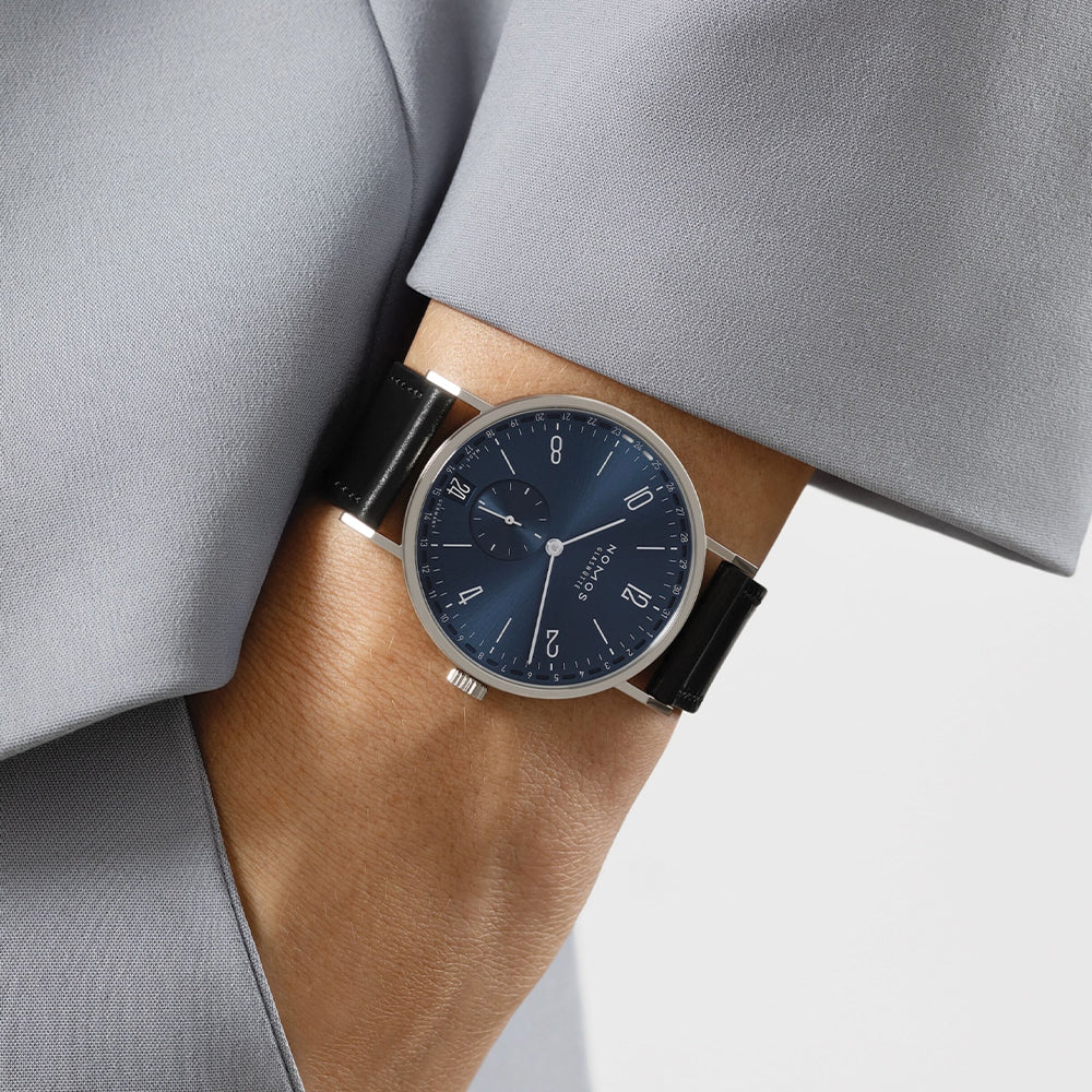 Tangente 2Date 37.5mm - Blue on Leather Strap - Image 3