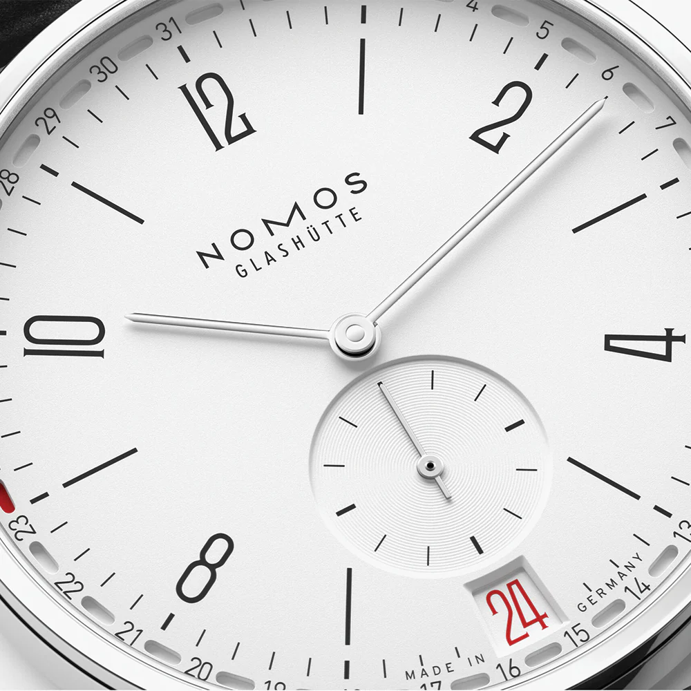 Tangente 2Date 37.5mm - Silver on Leather Strap - Image 4