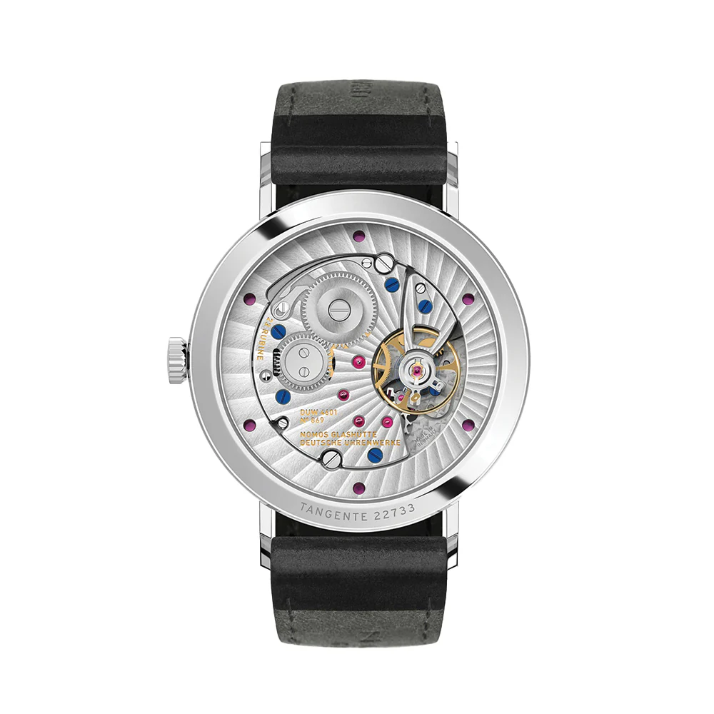 Tangente 2Date 37.5mm - Silver on Leather Strap - Image 6